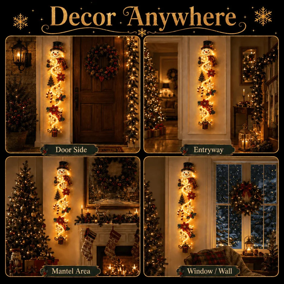 ✨ lichtgevende kerstdeurhanger met 6 feestelijke designs