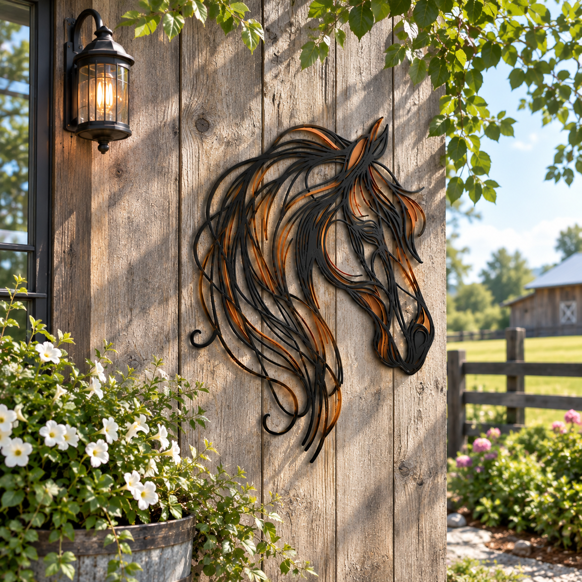 🐎 Opengewerkt Metalen Wandkunst met Paardenhoofd