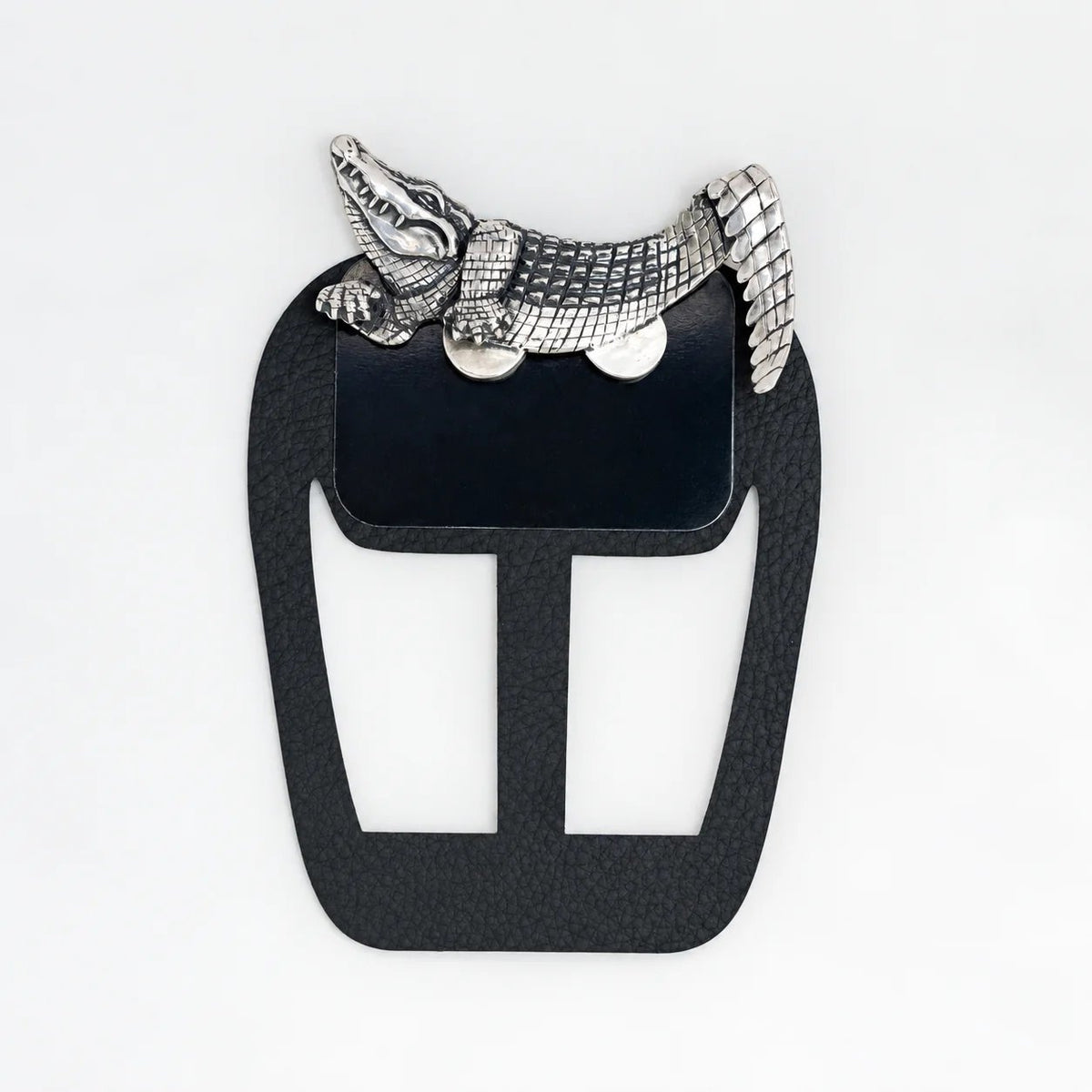 🐊✨ Sculpturaal Dieren Metalen Pochetzakdoek