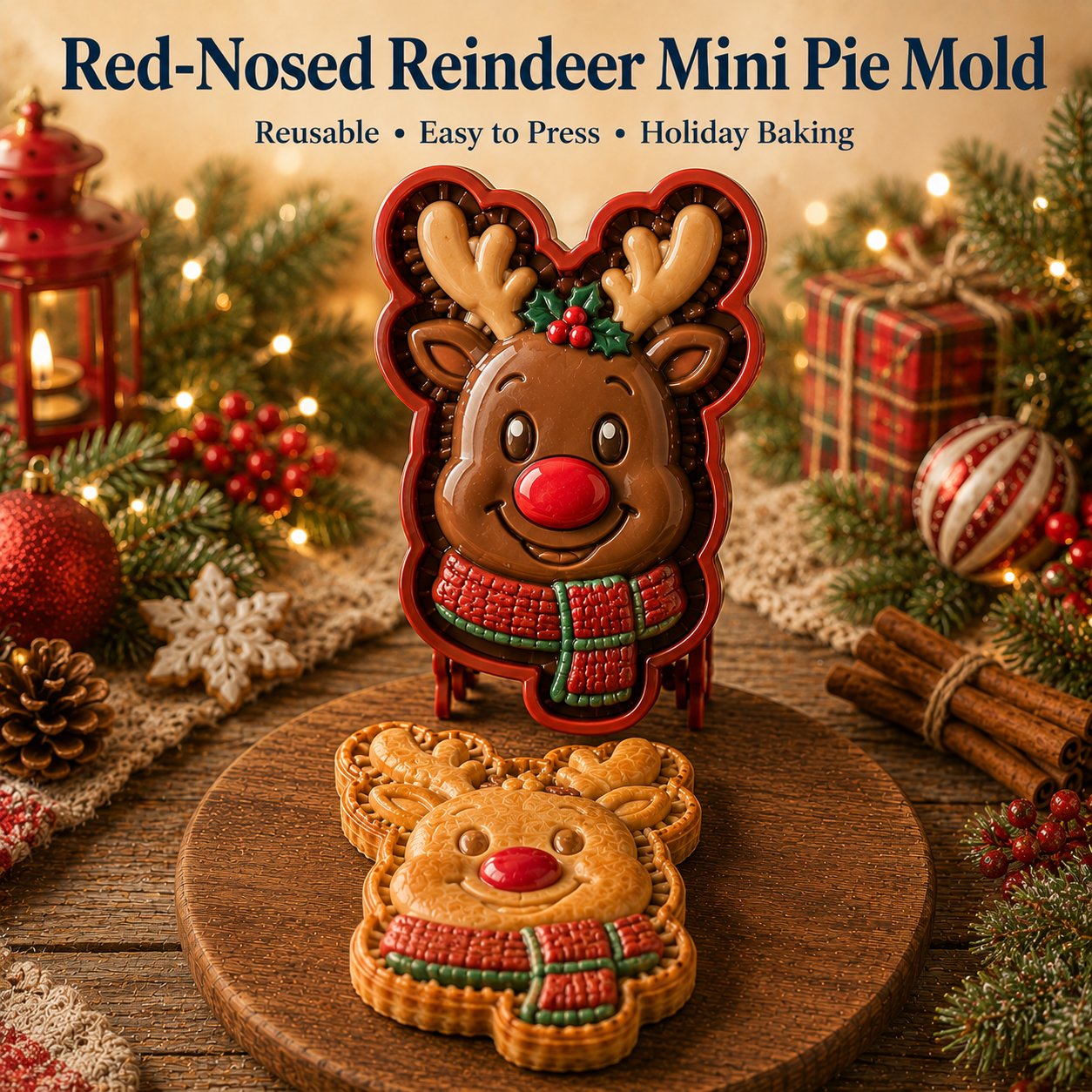 🎄 Kerst mini taartvormen – 8 ontwerpen 🎁