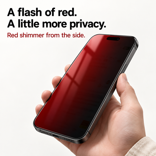 ✨ Rode Glinster Privacy Gehard Glas Screenprotector voor iPhone 📱