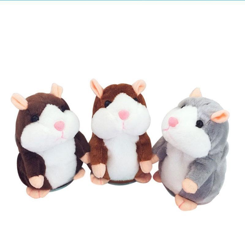 🐹 Pratende hamsterknuffel – herhaalt geluid & beweegt! 3 kleuren + kersteditie (15 cm) ✨🎄
