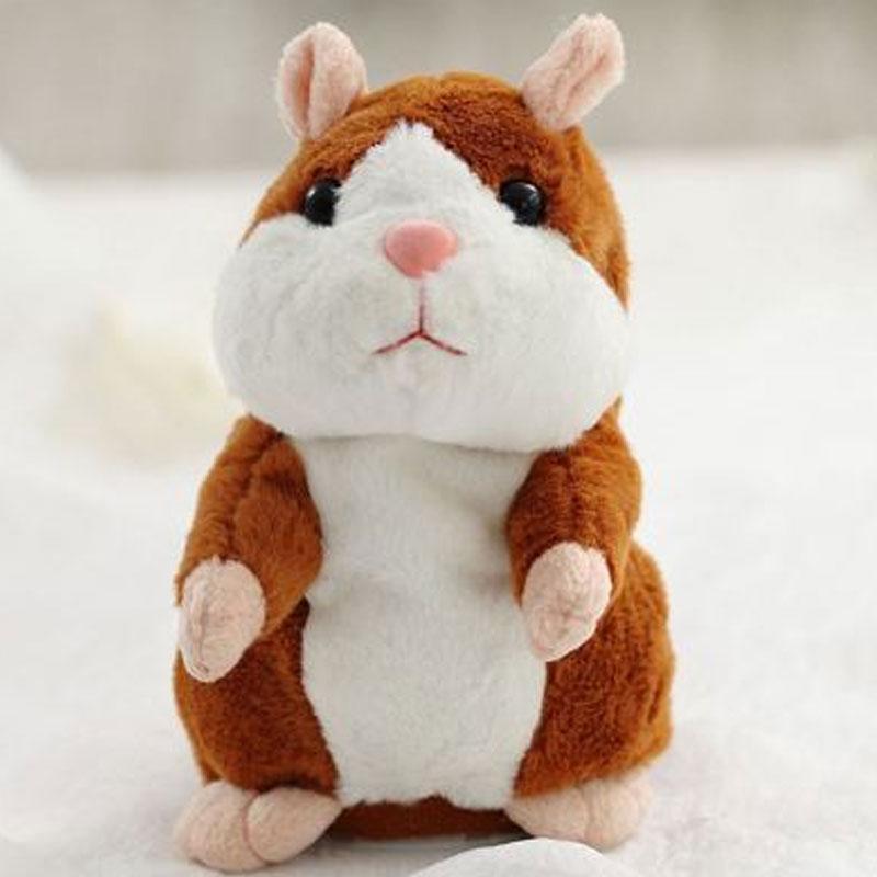 🐹 Pratende hamsterknuffel – herhaalt geluid & beweegt! 3 kleuren + kersteditie (15 cm) ✨🎄