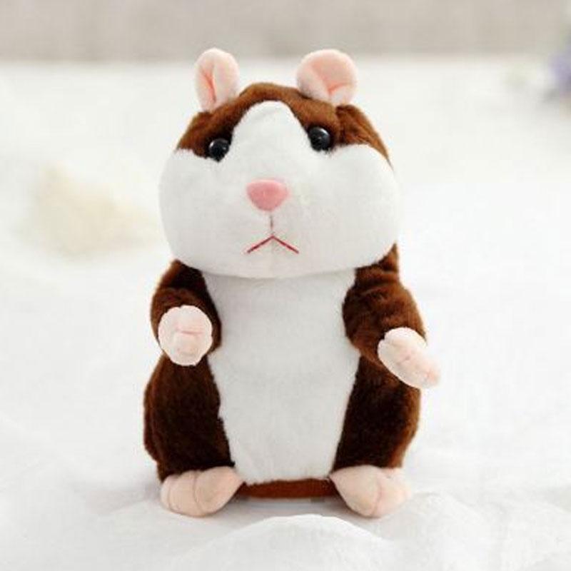 🐹 Pratende hamsterknuffel – herhaalt geluid & beweegt! 3 kleuren + kersteditie (15 cm) ✨🎄