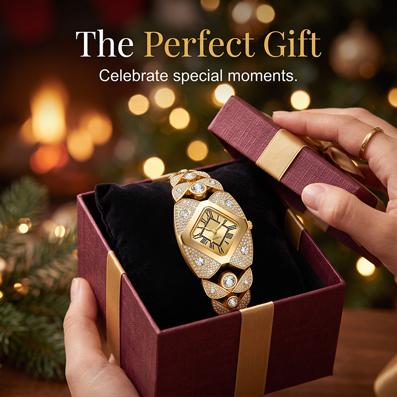 📢⏰ 50% KORTING!! 💎 Elegant dameshorloge met kwartsuurwerk en armband