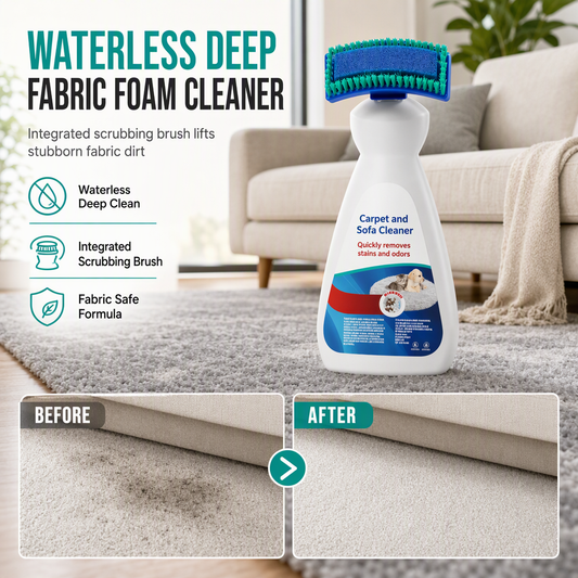 🧼 Waterloze Textiel- & Tapijtreiniger — Eenvoudig Sprayen & Vegen voor Banken, Meubelstoffen & Tapijten